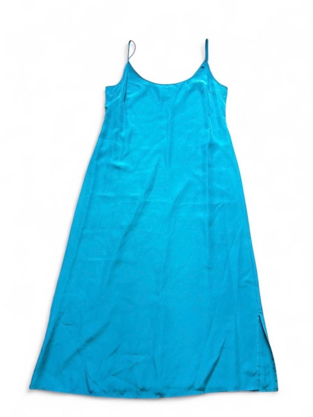MaxMara Vintage y2k Midi Turquoise Slip Dress